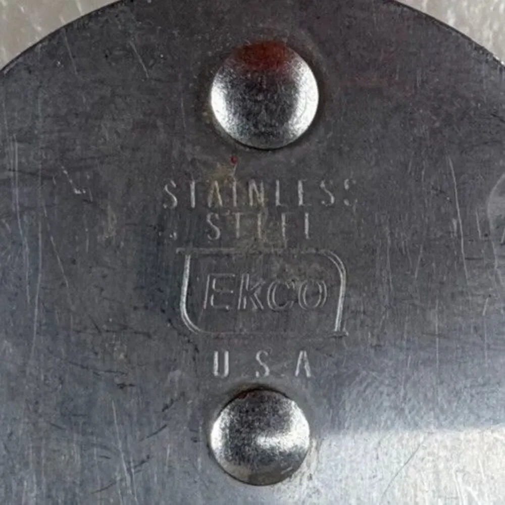 Vintage Ekco Chromium‎ Plated Icing Spatula Avocado Green Handle